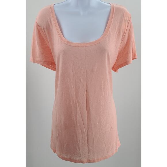 Loft linen T women's top pink Size XL NWT Resort wear Natural fibers Vacation - Picture 2 of 8